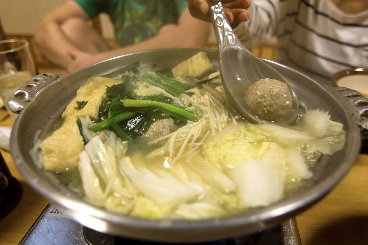 A bowl of chanko-nabe, the protein-rich hotpot stew eaten by sumo wrestlers